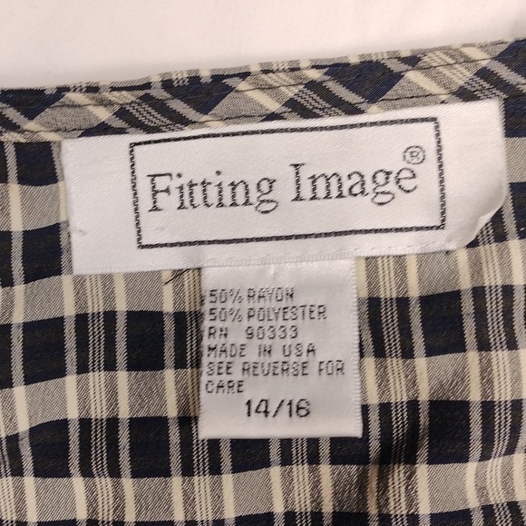 Fitting Image women's short sleeved button down blouse size 14/16 - Picture 2 of 11